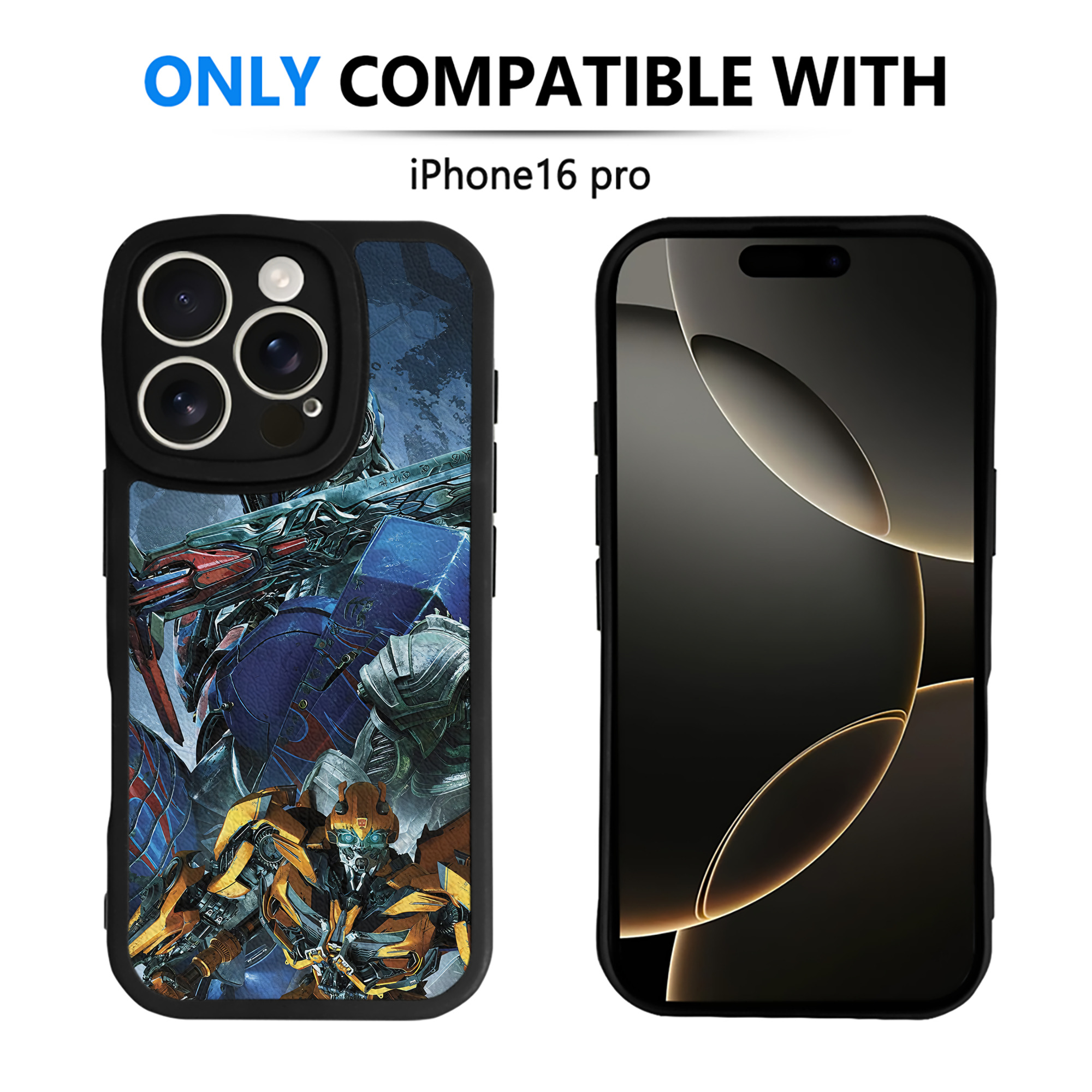 （画像用） Transformers トランスフォーマー 【iPhone 16シリーズ対応】シリコンスマホケース（レザー調） 材質：シリコン